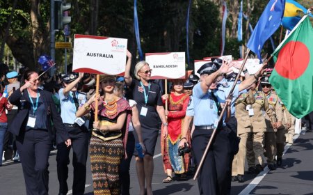 Parade 450 Polwan dari 43 Negara Meriahkan IAWP 2026 di Bali